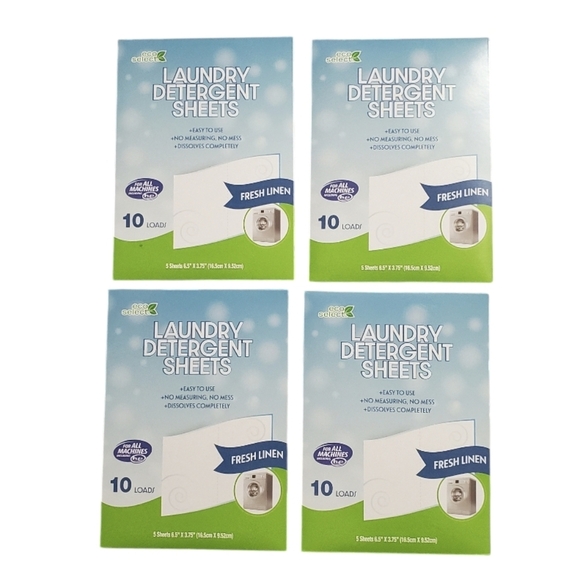 Eco Select Laundry Detergent Sheets Fresh Linen For All Machines 4 pk - Picture 1 of 3